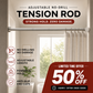 🥳2026 HOT SALE🥳💞50K+ SOLD! 🛁🔧 Adjustable Tension Rod – no drills, no screws, no wall damage! Strong internal spring holds up to 15KG. Fits 70-292cm – perfect for showers, curtains & windows! 🏠✅