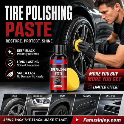 🥳2026 HOT SALE🥳💞50K+ SOLD!☀️🛡️ BUY 3 GET 2 FREE! Black Tire Polishing Paste – UV protection, deep conditioning. Keeps tires black & glossy for weeks. A long‑lasting bargain! 🌟💧