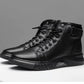 Bottes en cuir chaud noir