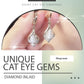 Boucles d'Oreilles Oeil de Chat Brillantes