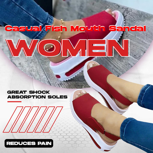 Casual Fish Mouth Sandale Femme